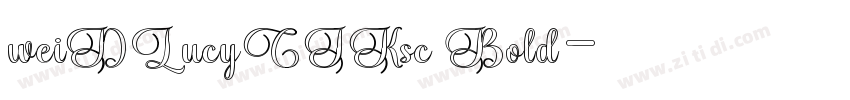 weiDLucyCJKsc Bold字体转换